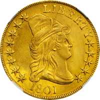 1801 Capped Bust Right Eagle. BD-2, Taraszka-25. Rarity-2. Genuine. AU Details--Whizzed (NGC).
