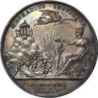 1837 New York Mechanics Institute Medal, by Moritz Furst. Silver. 51.1 mm. Harkness NY-370, Neuzil-5