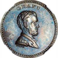 1868 Ulysses S. Grant. DeWitt-USG 1868-33, Musante JAB-32. Copper. 25 mm. MS-64 BN PL (NGC).