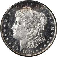1879-S Morgan Silver Dollar. MS-63 DMPL (PCGS). Gold Shield Holder.