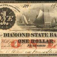 Seaford, Delaware. Diamond State Bank. February 25, 1866. $1. Very Fine.