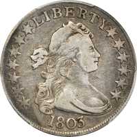 1803 Draped Bust Half Dollar. O-104, T-4. Rarity-3. Small 3. VF-25 (PCGS).