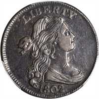 1802 Draped Bust Cent. S-236. Rarity-1. EF Details--Environmental Damage (PCGS).