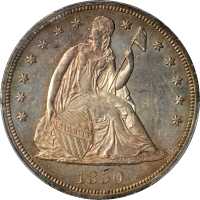 1850 Liberty Seated Silver Dollar. MS-62 (PCGS).