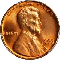 1955 Lincoln Cent. FS-101. Doubled Die Obverse. MS-65+ RD (PCGS). CAC.