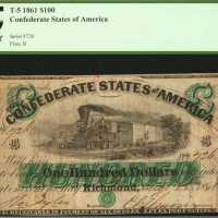 T-5. Confederate Currency. 1861 $100. PCGS Very Fine 20.