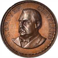 1884 Grover Cleveland. DeWitt-GC 1884-10. Copper. 29 mm. MS-64 BN (NGC).