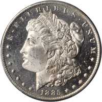 1885-O Morgan Silver Dollar. MS-64+ DMPL (PCGS).