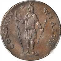 1788 Massachusetts Cent. Ryder 13-N, W-6380. Rarity-4+. No Period after MASSACHUSETTS. AU-53 (PCGS).