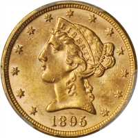 1895 Liberty Head Half Eagle. MS-63 (PCGS).