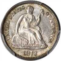 1872 Liberty Seated Half Dime. MS-65 (PCGS).