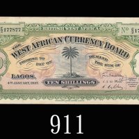 1937年英属西非货币局10仙令。八成新1937 The West African Currency Board 10 Shillings, s/n E2 177877. EF