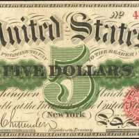 Fr. 61c. 1863 $5 Legal Tender Note. Very Fine.