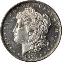 1878 Morgan Silver Dollar. 8 Tailfeathers. VAM-14.8. Spiked Eye. MS-63 DMPL (PCGS).