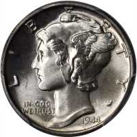 1944 Mercury Dime. PDS Set. (PCGS).