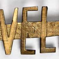 Selection of five different pieces for the 1884 Grover Cleveland campaign. A diverse lot of pins and