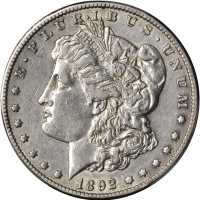 1892-CC Morgan Silver Dollar. EF Details--Cleaned (PCGS).