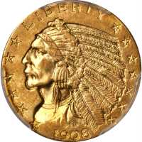 1908 AU-58 (PCGS).