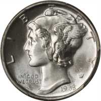 1945 Mercury Dime. MS-65 (PCGS).