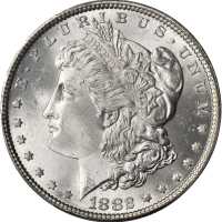 1882 Morgan Silver Dollar. MS-65+ (PCGS). CAC.