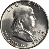 1950 Franklin Half Dollar. MS-66 FBL (PCGS).