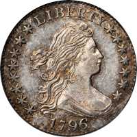 1796 Draped Bust Dime. JR-4. Rarity-4. MS-61 (PCGS). OGH.