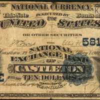 Castleton, New York. $10 1882 Date Back. Fr. 545. The National Exchange Bank. Charter #5816. Fine.
