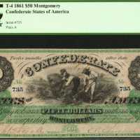 T-4. Confederate Currency. 1861 $50. PCGS Very Fine 35.
