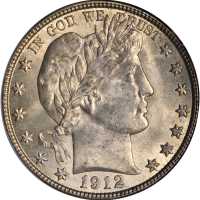 1912 Barber Half Dollar. MS-64 (PCGS).