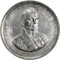 1856 James Buchanan. DeWitt-JB 1856-1. White metal. 61 mm. Uncirculated Details—Damaged (NGC).