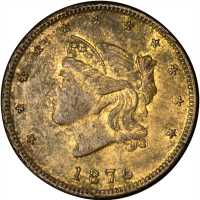 1876 J. W. & Co. 25 Token. Rulau-MV B373. Brass. 25 mm. EF-40.