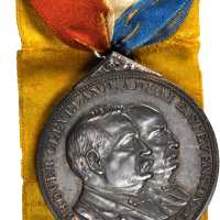 1893 Grover Cleveland Inaugural badge. DeWitt-GC 1892-1. Bronzed white metal. 41.3 mm, without hange