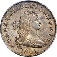 1805年半身像半美元 PCGS MS 62