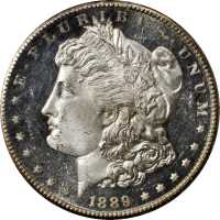 1889-CC Morgan Silver Dollar. MS-64 DPL (NGC).