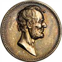 Undated Lincoln and Garfield Medalet. Large Format. Silver. 25.4 mm. 9.5 grams. By William Barber. J
