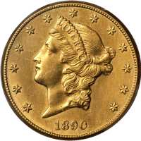 1890-CC Liberty Head Double Eagle. Unc Details--Altered Surfaces (PCGS).