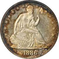 1886 Liberty Seated Half Dollar. WB-101. MS-65 (NGC). CAC. OH.