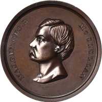 1864 George McClellan. DeWitt-GMcC 1864-2. Bronzed copper. 34 mm. MS-65 BN (NGC).