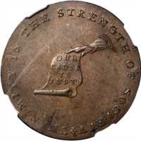 Undated (ca. 1793-1795) Kentucky Token. W-8810. Rarity-5. Copper. LANCASTER Edge. MS-63 BN (NGC).