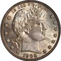 1908-S Barber Quarter. MS-65 (PCGS). CAC.