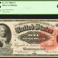 Fr. 217. 1886 $1 Silver Certificate. PCGS Gem New 66 PPQ.