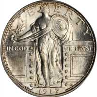 1917-D Standing Liberty Quarter. Type I. MS-65 FH (PCGS).