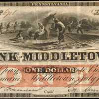 Middletown, Pennsylvania. Bank of Middletown. July 1, 1861. $1. Very Fine.