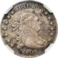 1803 Draped Bust Dime. JR-5. Rarity-7+. EF Details (NGC).