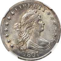 1807 Draped Bust Quarter. B-1. Rarity-2. MS-64+ (NGC).