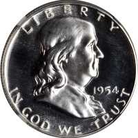 1954 Franklin Half Dollar. Proof-66 (NGC).