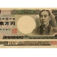 1984-93年日本银行券一万円（JQ222222M)，Pick 99，未使用