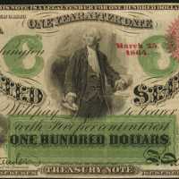 Fr. 199 (W-3245). 1863 $100 Interest Bearing Note. PCGS Very Fine 30