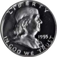 1955 Franklin Half Dollar. Proof-68 * Cameo (NGC).