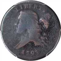1793 Liberty Cap Half Cent. Head Left. C-4. Rarity-3. Good Details--Environmental Damage (PCGS).